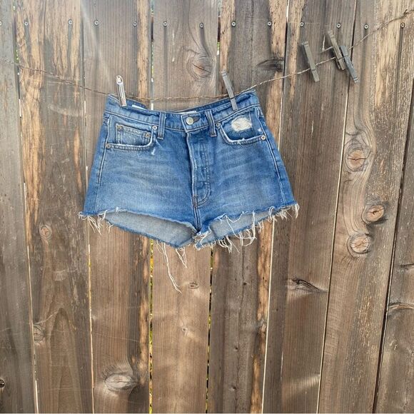 Reformation Denim Blue Women's Shorts size 24 - Picture 5 of 8